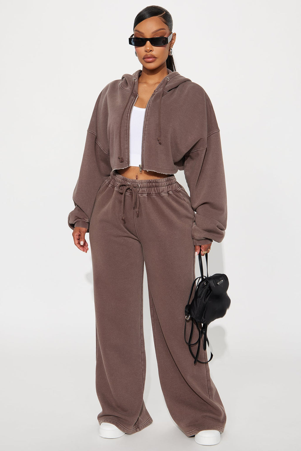 On The Go Fleece Pant Set - Blue