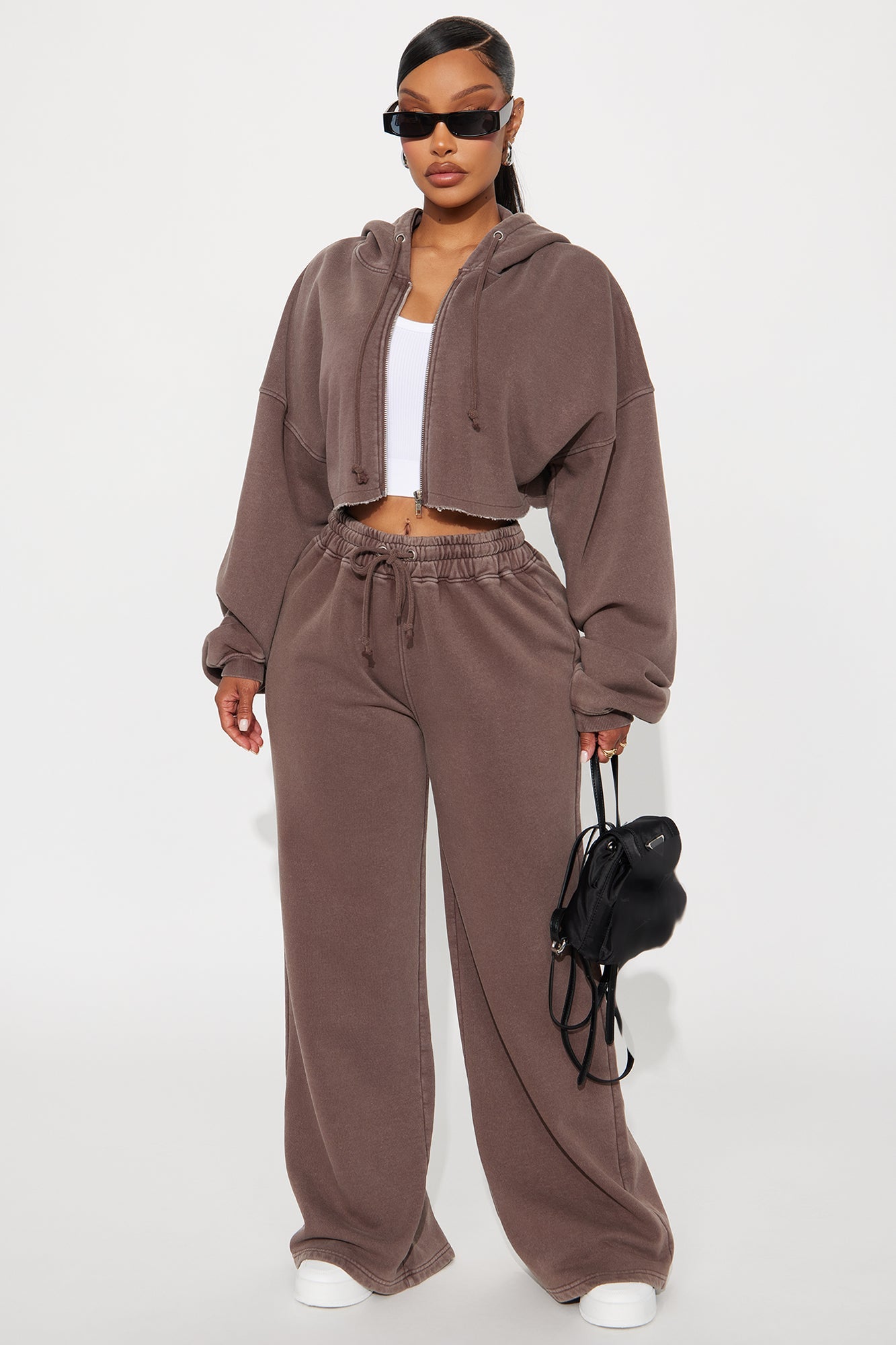 On The Go Fleece Pant Set - Blue