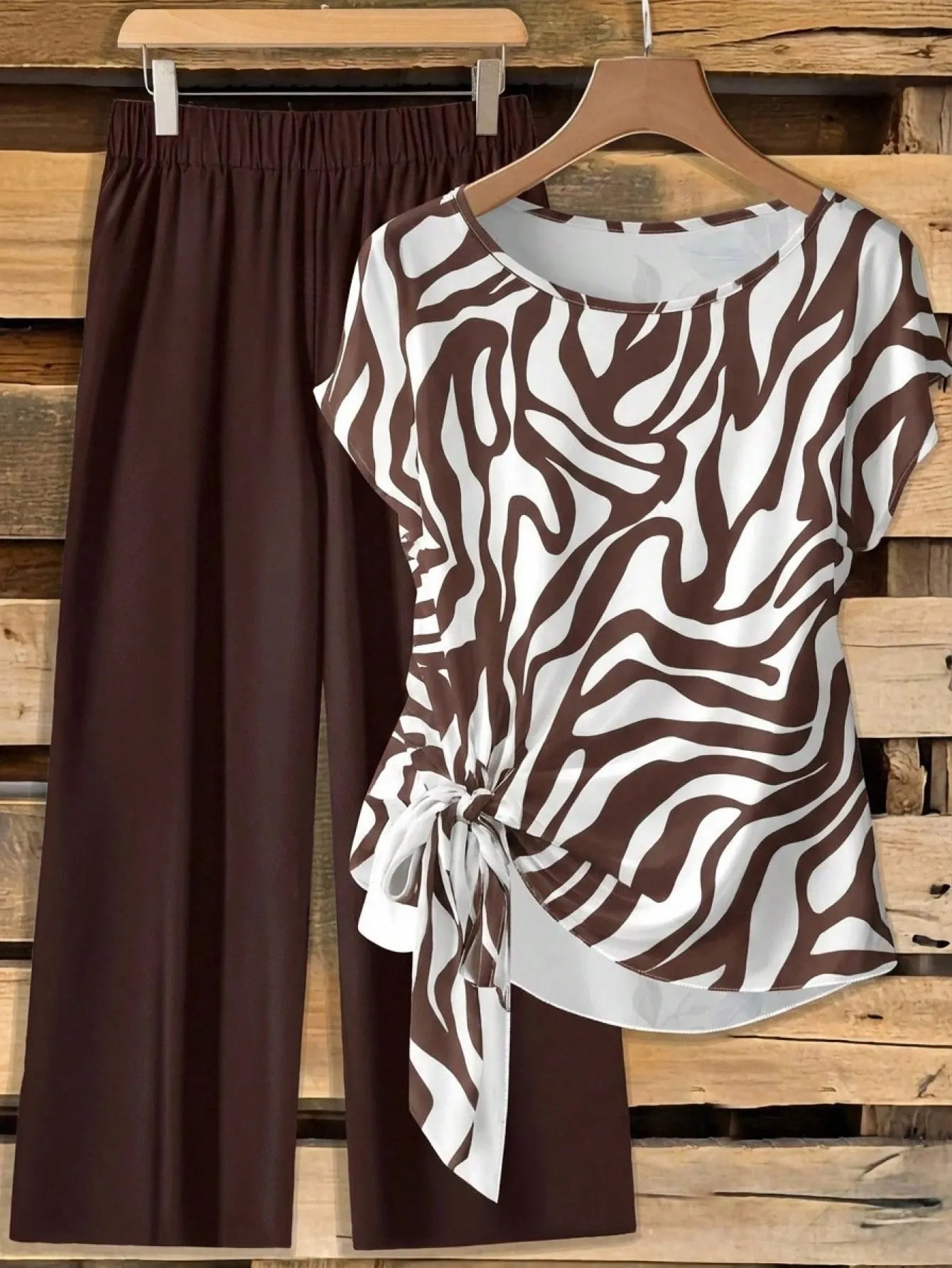 Women's Tie Bow Blouse And Straight Leg Pants 2 Pieces Set Blouse And Pants Set Floral 2 Pieces Set Modest Two Pieces Set Two Pieces Set,Casual