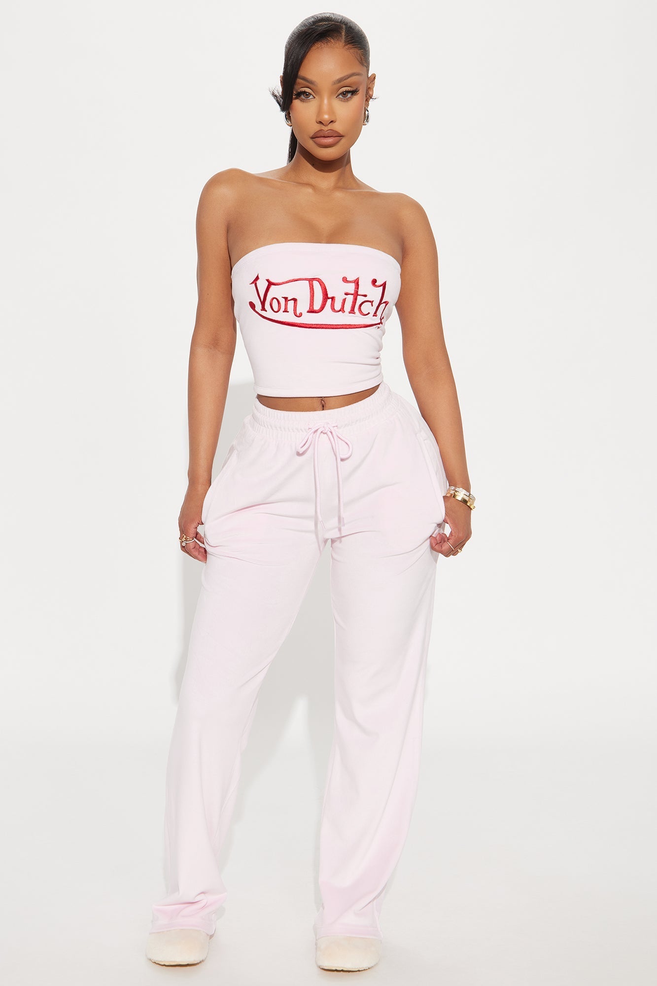 Von Dutch Velour Tube Top