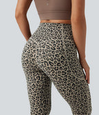 UltraSculptTM Leopard Print High Waisted Tummy Control Yoga Leggings with Pockets