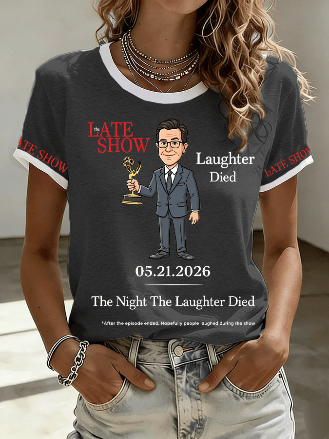 🔥Buy 3 Get 15% Off🔥Women's "Night When Laughter Stops" Printed Comfortable  T-Shirt