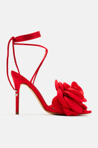 Love Is Blooming Heeled Sandals - Black