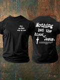 🔥Buy 3 Get 15% Off🔥Only The Blood Of Jesus Print Unisex Oversized Printed T-Shirt