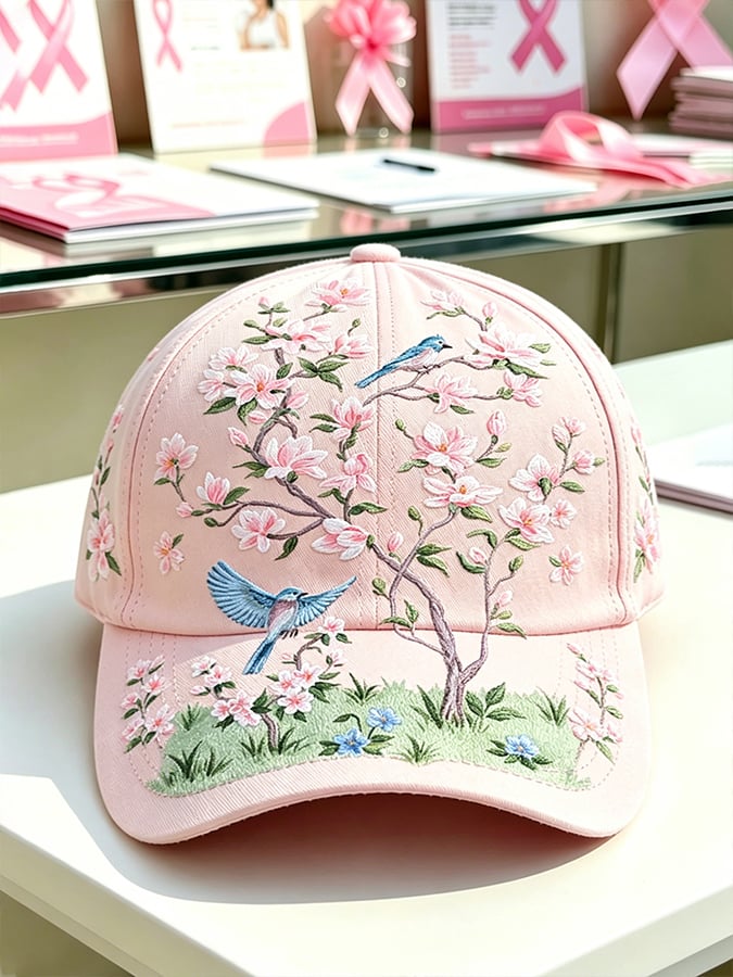 Unisex Breast Cancer Awareness Print Casual Hat