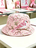 Unisex casual Breast Cancer Flowers and Birds Printed Hats