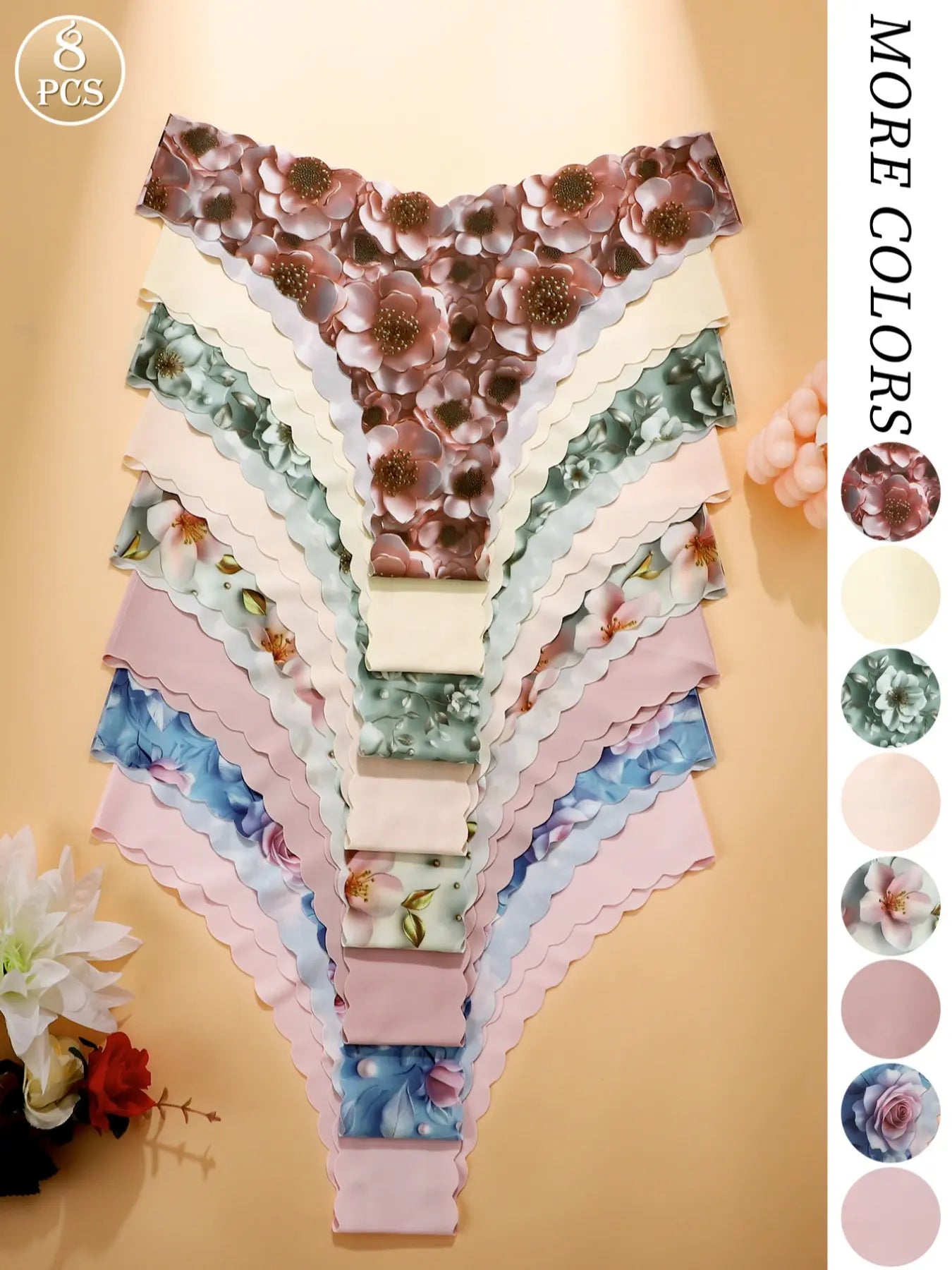 Women's Leopard & Floral Underwear Set - All Season Comfort