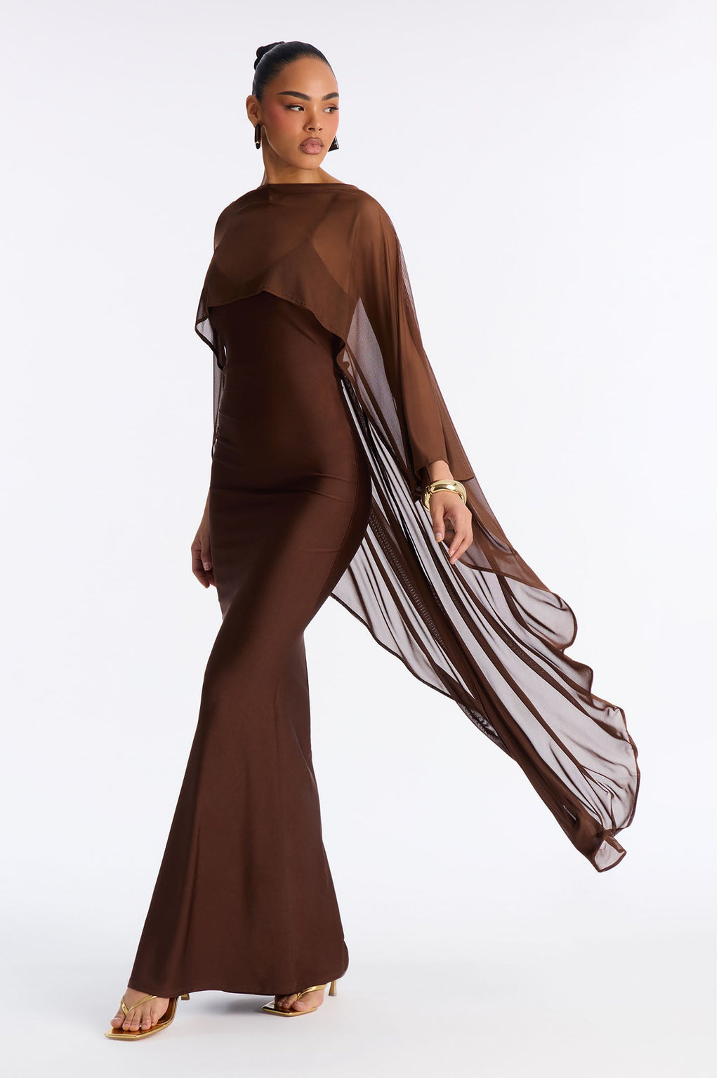 Staying True Satin Maxi Dress - Black