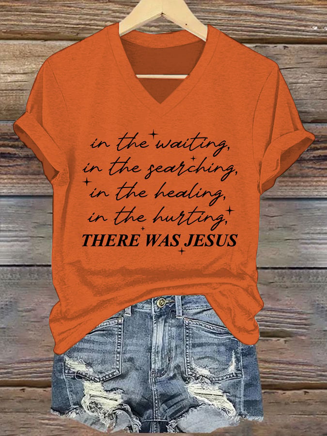 Women'S Casual Faith-Themed Printed Short-Sleeved T-Shirt
