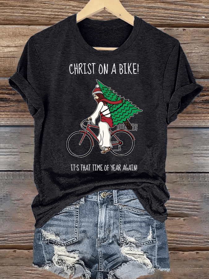 Women's  It's That Time Of Year Again Christian Washed  T-Shirt