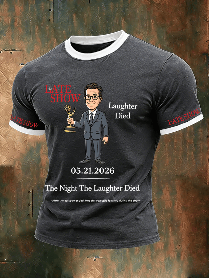 🔥Buy 3 Get 15% Off🔥Men's "Night When Laughter Stops" Printed Comfortable Short-Sleeve T-Shirt