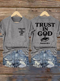 Women'S Psalm 56:3 Trust In God Print T-Shirt