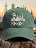 Retro Resist Save The Forest Service Print Baseball Cap