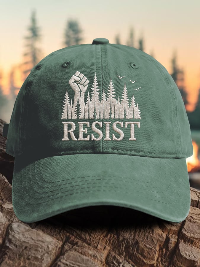 Retro Resist Save The Forest Service Print Baseball Cap