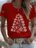 Women's 12 Christmas Prayers Faith Print T-shirt