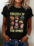 Women'S Casual Faith-Print Short-Sleeve T-Shirt