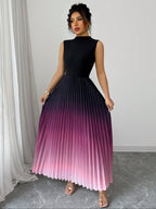 Women's Ombre Print Tank Dress, Elegant Sleeveless Dress for Party, Ladies' Clothes for All Seasons, Formal Dresses, Elegant Classy Flattering
