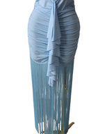 Women's Cross Strap Sleeveless Fringe Maxi Formal Prom Dress,Spring Lady Skirts,Sexy Design Elegant Style Party Outfit,Evening Cocktail Night Tassel Chic Engagement Dresses