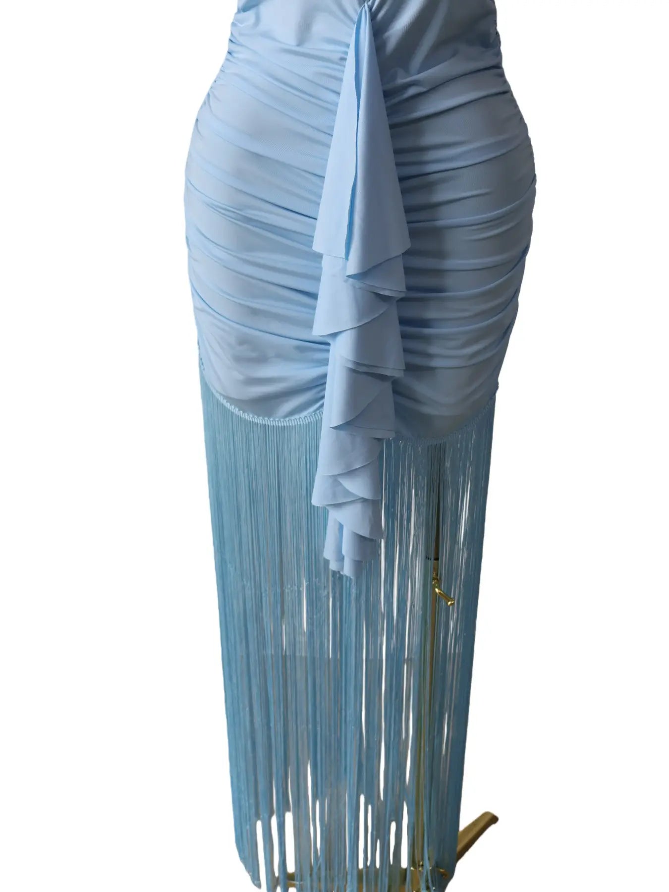 Women's Cross Strap Sleeveless Fringe Maxi Formal Prom Dress,Spring Lady Skirts,Sexy Design Elegant Style Party Outfit,Evening Cocktail Night Tassel Chic Engagement Dresses
