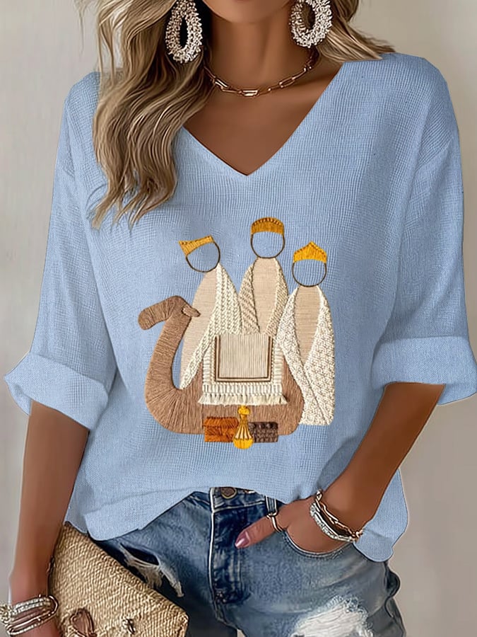 Women's Nativity Faith Print T-shirt
