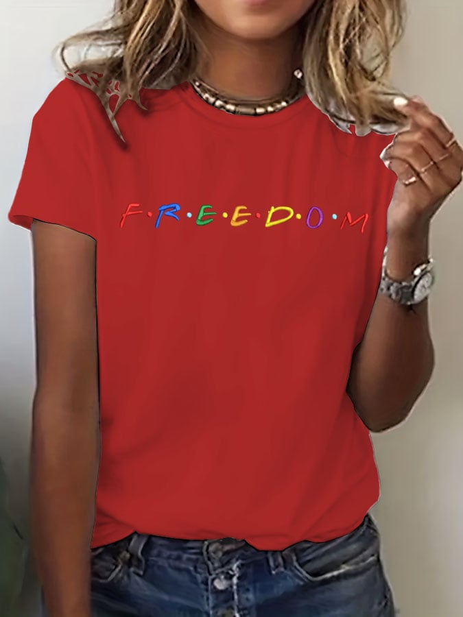 Women's Freedom Printed T-Shirt