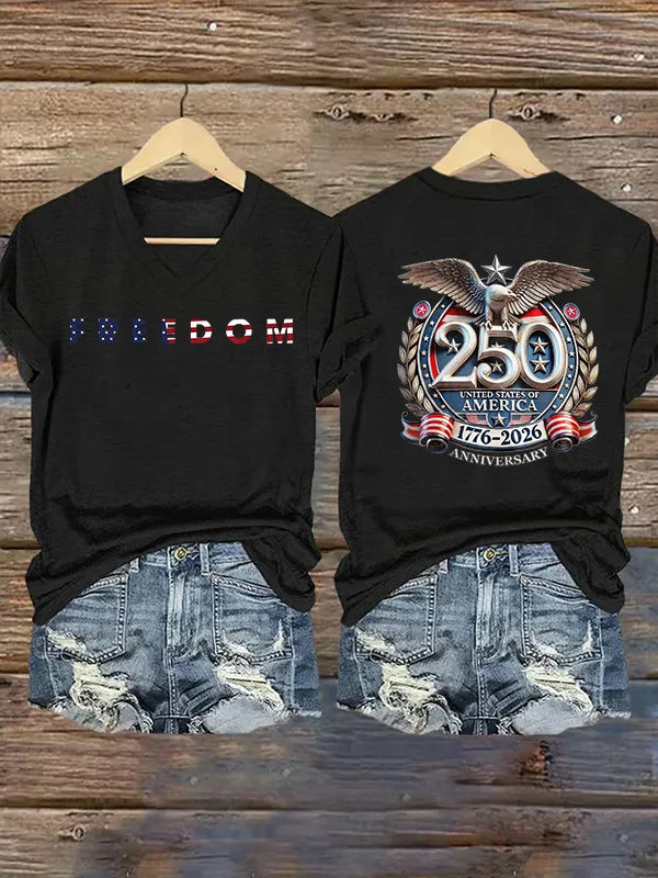 Women's  FREEDOM  Print T-Shirt