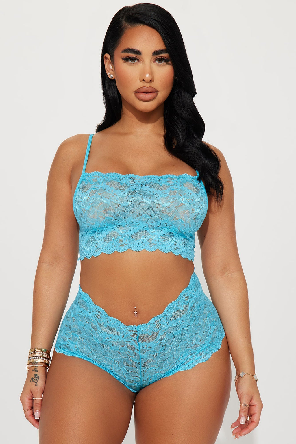 Sultry Moments Lace 2 Piece Set - Black