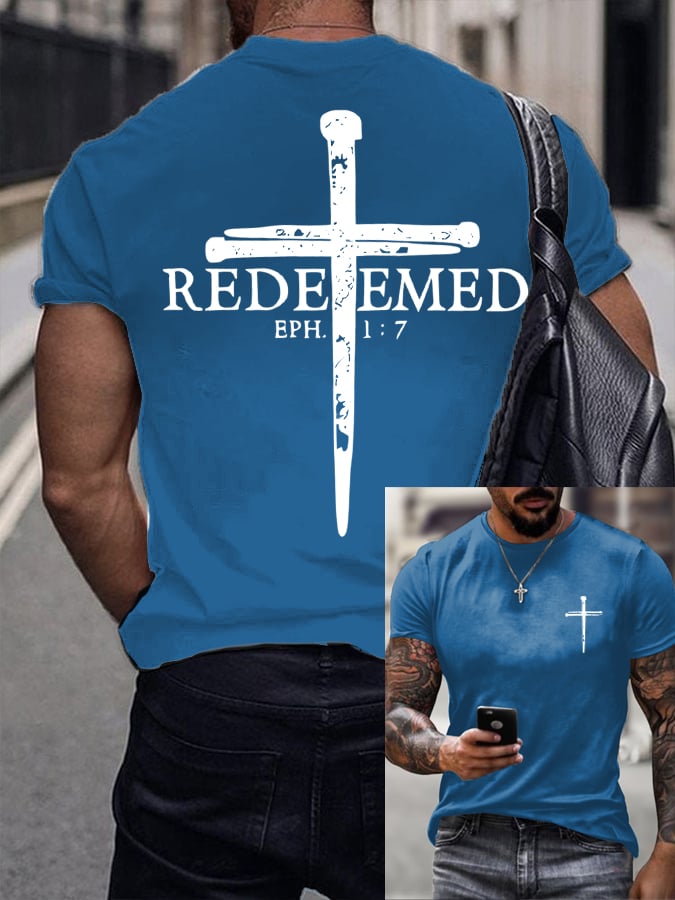 Men's Redemption And Forgiveness Print Short-Sleeved T-Shirt