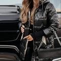 Women's Winter Warm Hooded Coat in Mid-Length