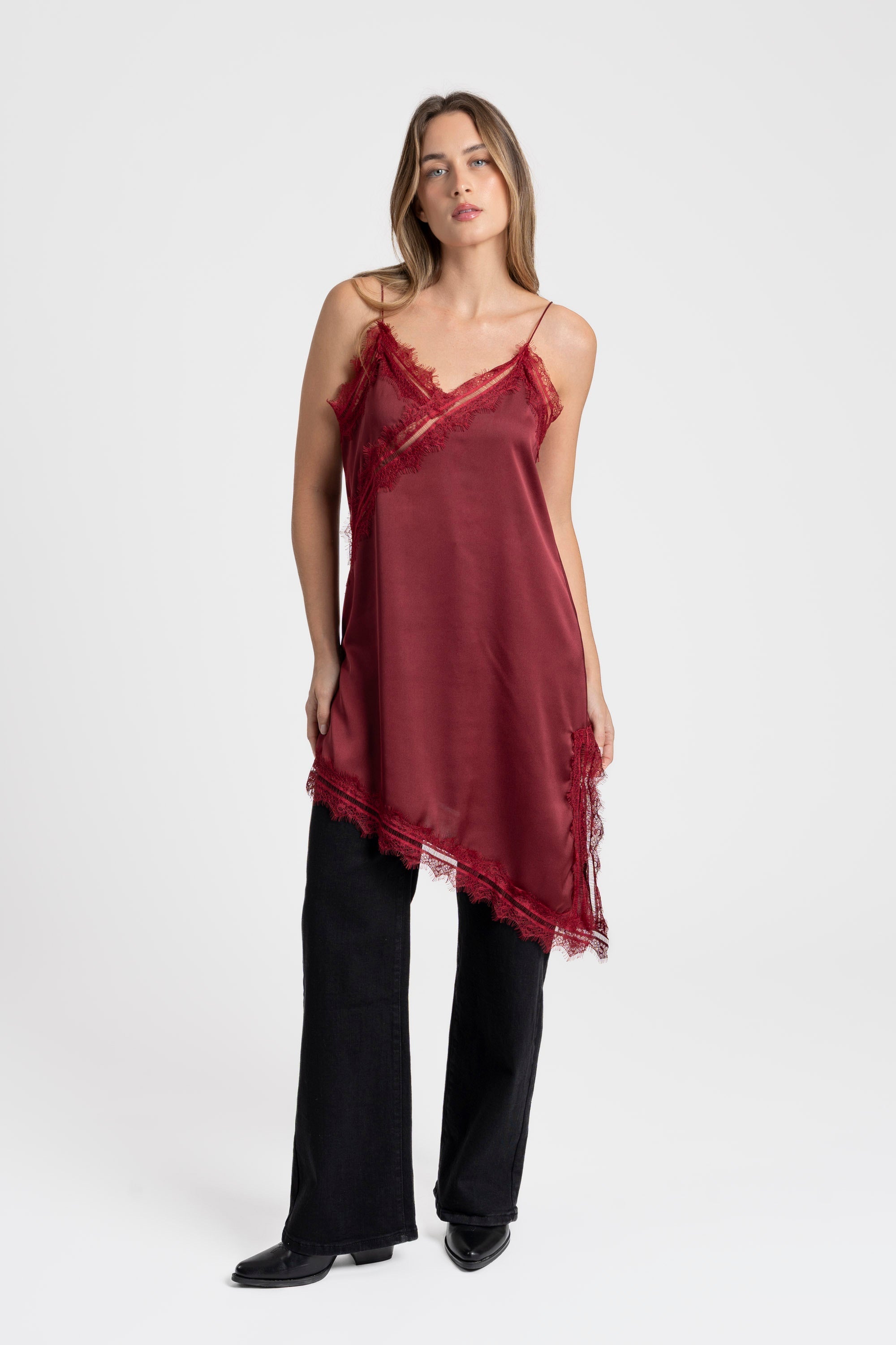 VESTIDO ARMONIAS SATINADO