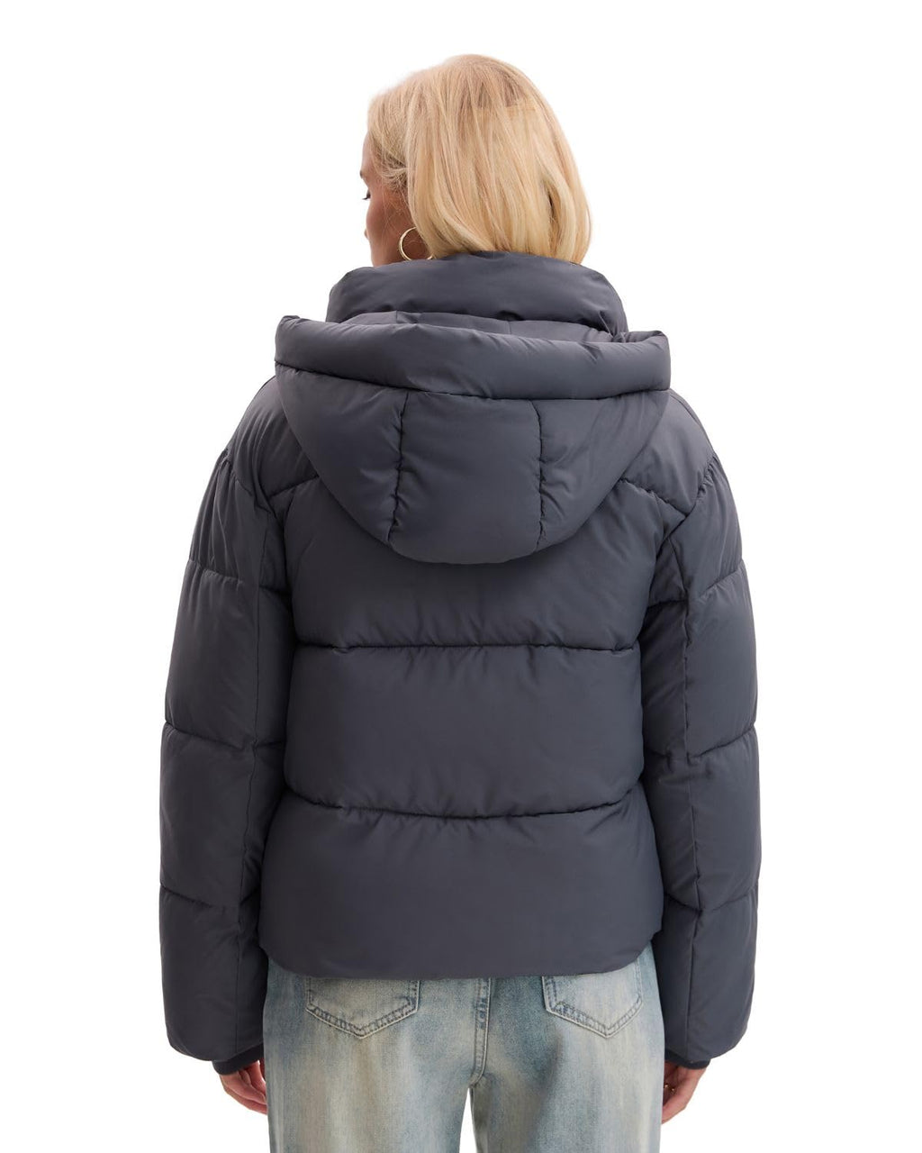 Warm Core Premium Short Puffer Jackets with Removable Hood & Optional Faux Fur Linging, Lady Casual Outerwear Longsleeves Zip Pockets Warm Quilted Coat