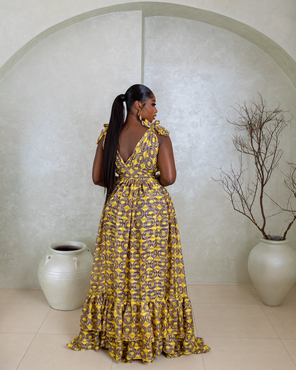 Karasi Dress (Golden Halo Print)
