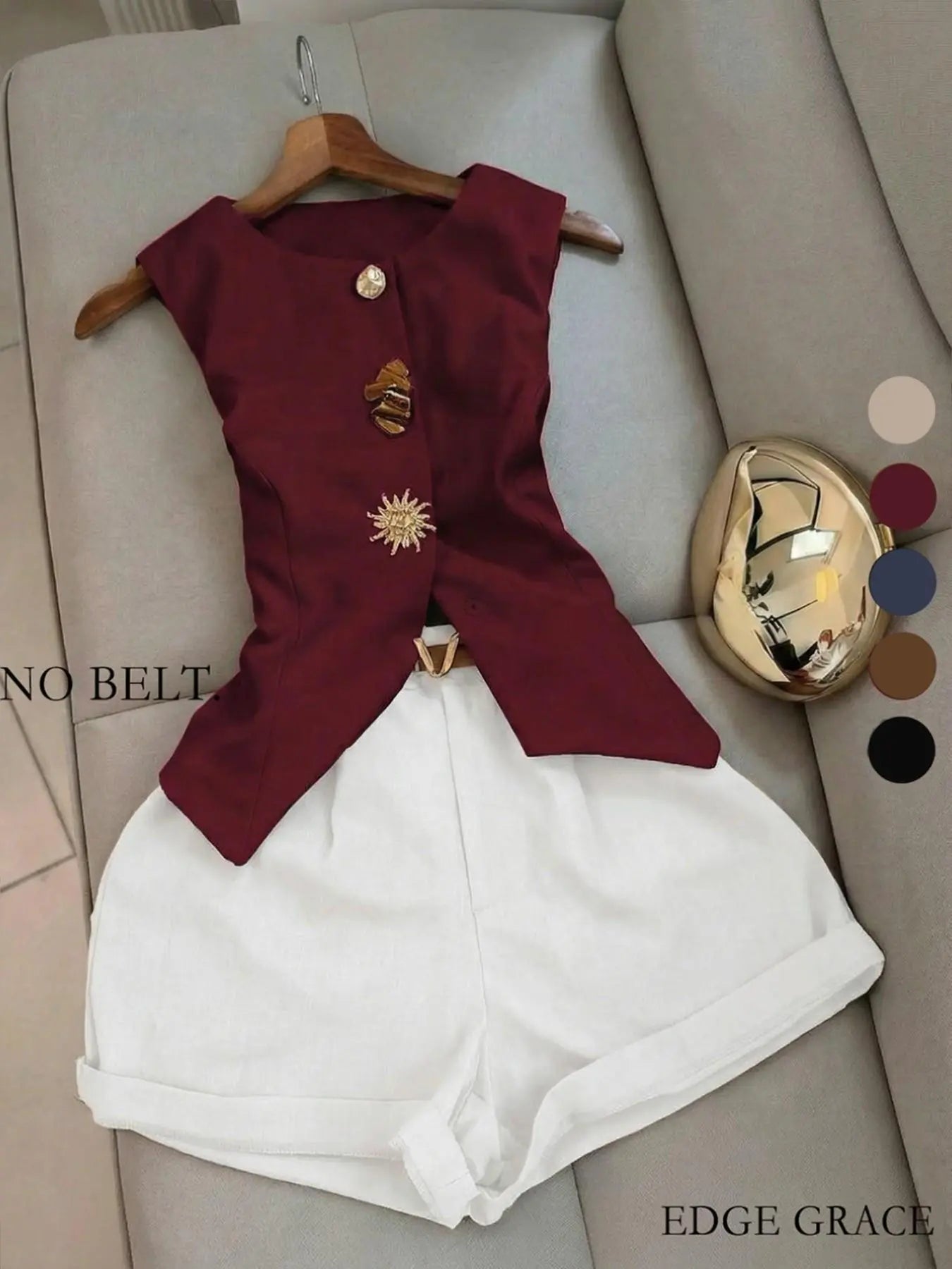 Women's Casual Sleeveless Top and Short Pants Set, Womenswear, Perfect for Daily Wear, Comfortable and Stylish for Women