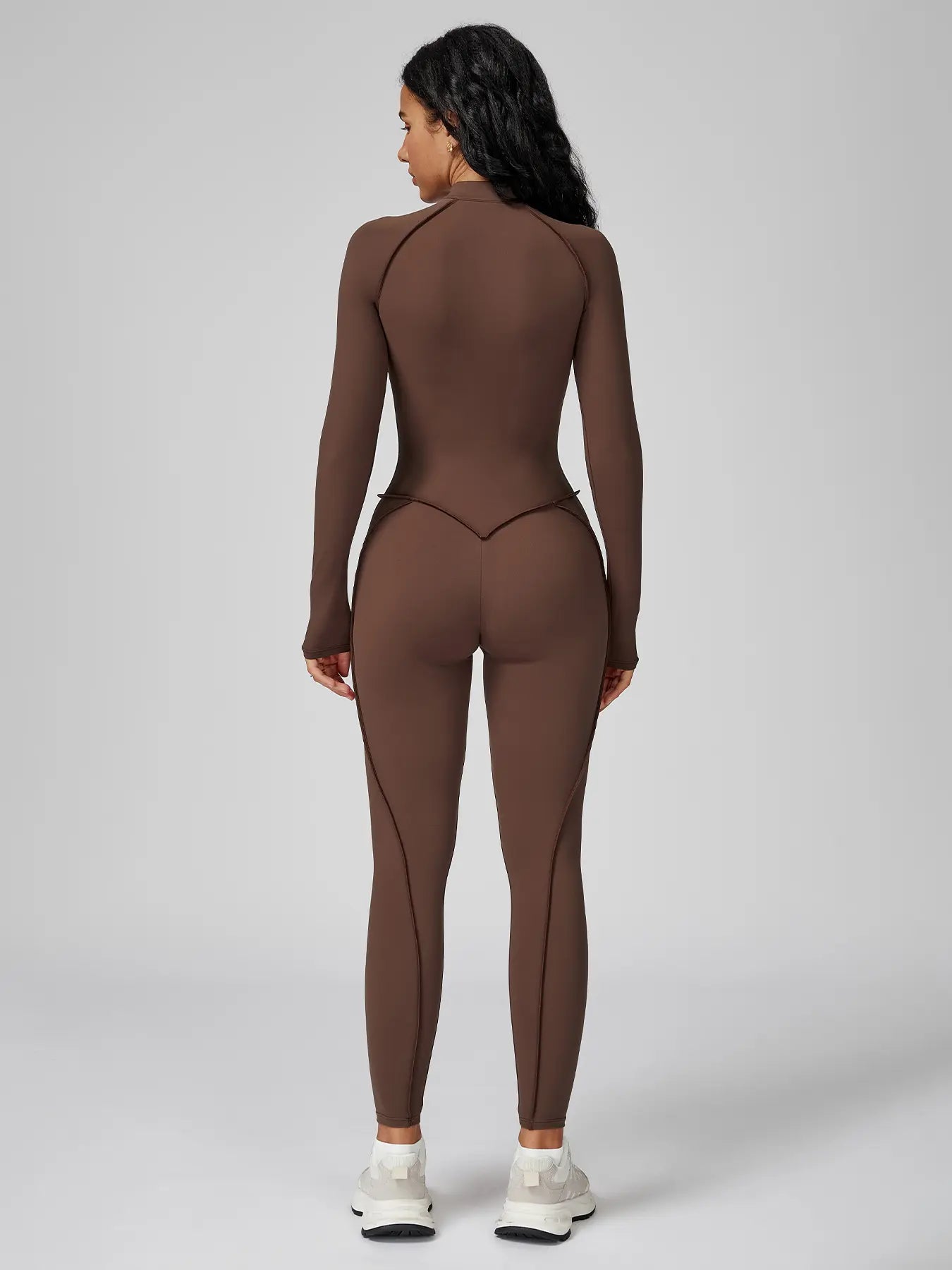 Women's Zipper Mock Neck Shapewear Bodysuit - Slim Fit