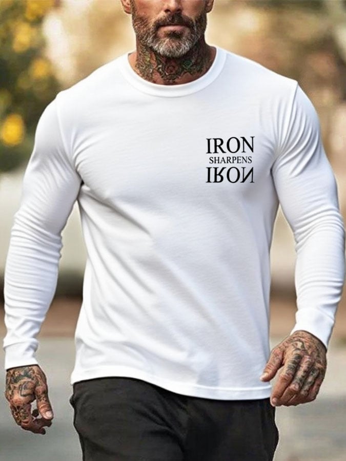 🔥Buy 3 Get 15% Off🔥Men's Iron Sharpen Iron Printed Christian T-shirt