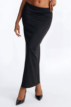 Danielle Scuba Column Maxi Skirt - Black