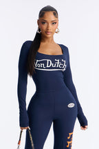 Von Dutch Babe Flare Leg Jumpsuit