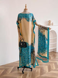 Women's Floral & Butterfly & Peacock Print Cape Shawl & Scarf Set, Elegant Casual Scarf & Cape Shawl Set for Beach Vacation, Fashion Accessories for Women