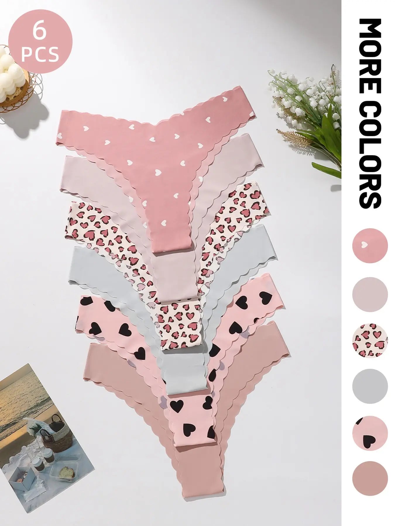 Women's Leopard & Floral Underwear Set - All Season Comfort