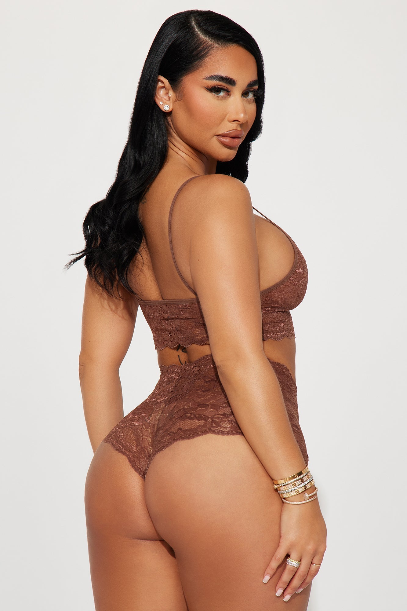 Sultry Moments Lace 2 Piece Set - Black