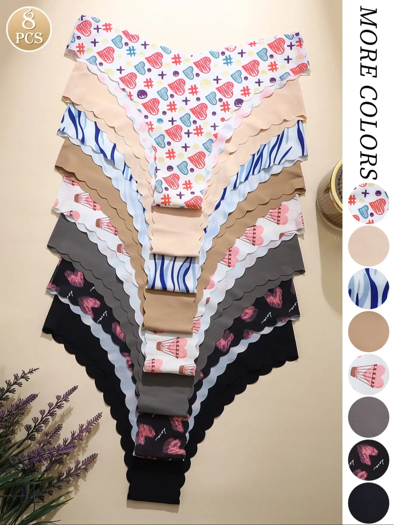Women's Leopard & Floral Underwear Set - All Season Comfort