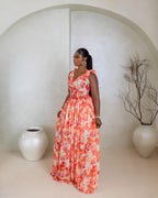 Roxy Dress (Coral Bloom Print)
