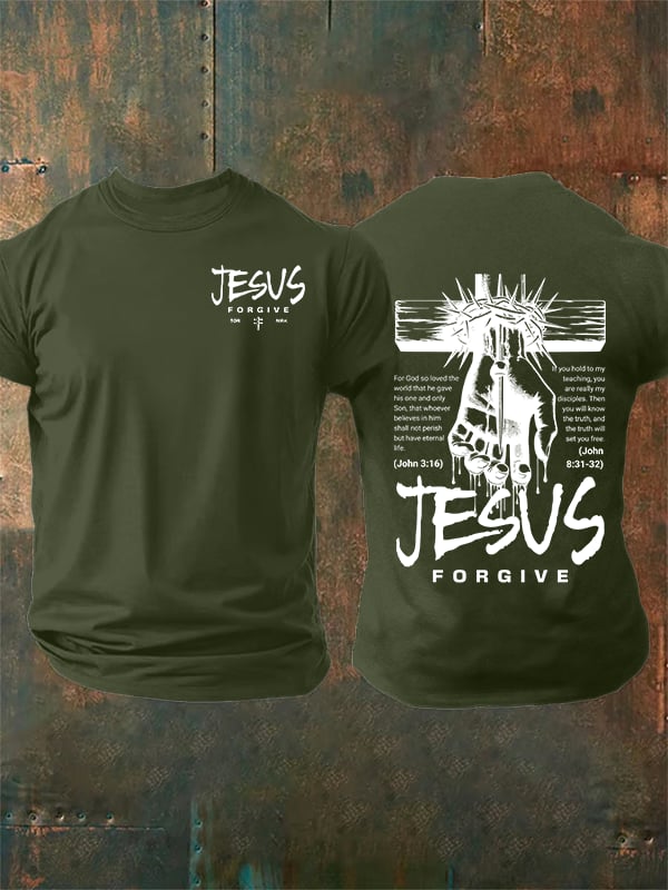 Men's   Jesus Loves You Chirtsian printing T-Shirt