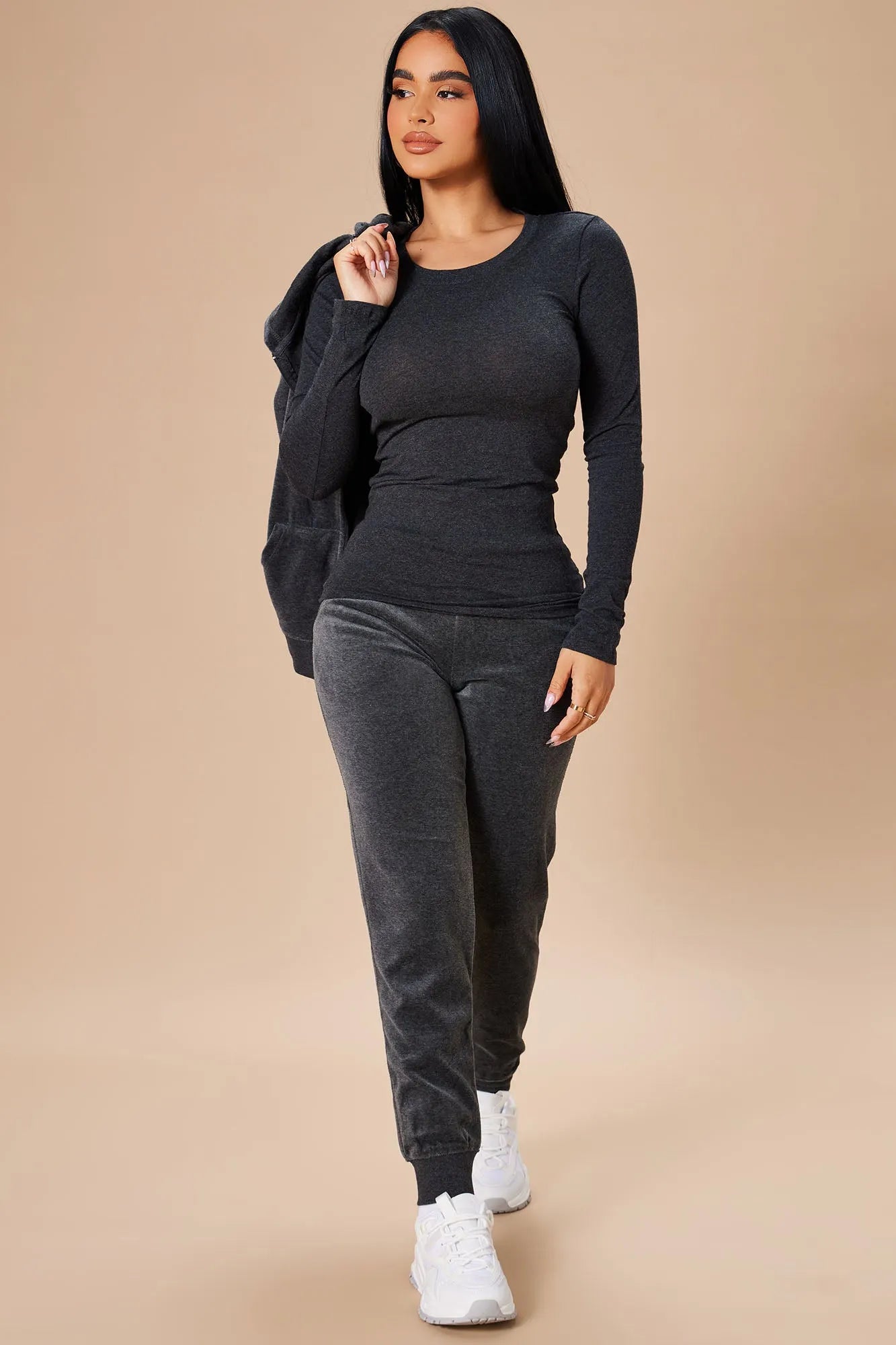 Sabrina Long Sleeve Tee - Camel