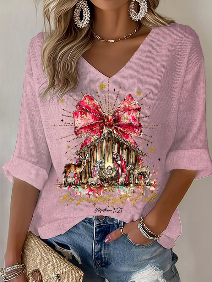 Women's Nativity Faith Print T-shirt