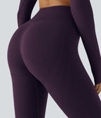OneForm Seamless Flow Mid Rise Tummy Control Butt Lifting Yoga Leggings