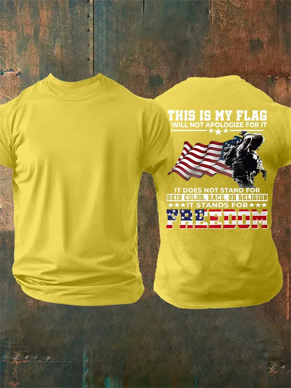 Men's  THIS IS MY FLAG  Print T-Shirt
