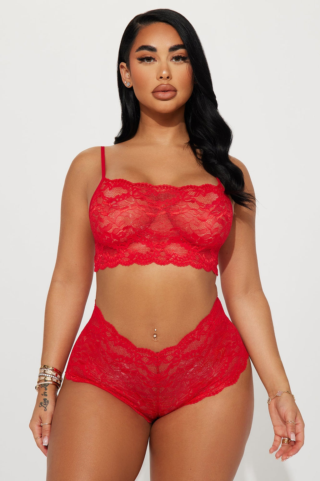 Sultry Moments Lace 2 Piece Set - Black