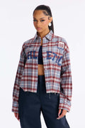Athletic Academy Plaid Long Sleeve Flannel - Wine/combo