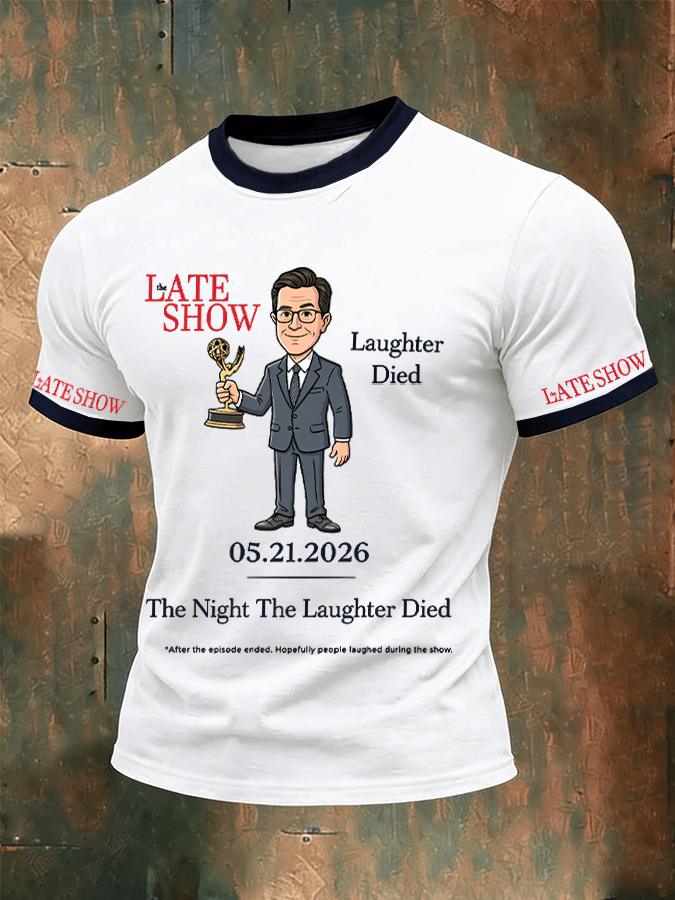 🔥Buy 3 Get 15% Off🔥Men's "Night When Laughter Stops" Printed Comfortable Short-Sleeve T-Shirt
